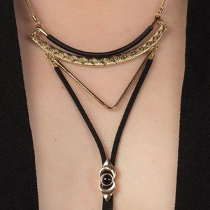 Black & Gold Metallic Necklace